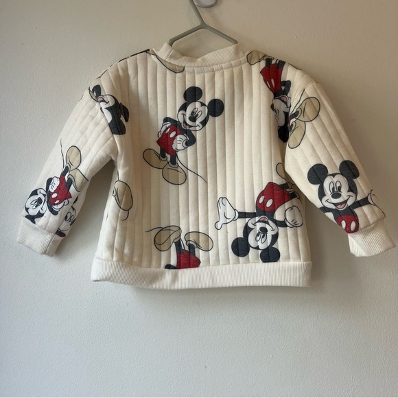 Disney Baby Mickey Mouse Quilted Cream Sweatshirt Pullover Toddler 18M Baby Boy - Picture 7 of 7